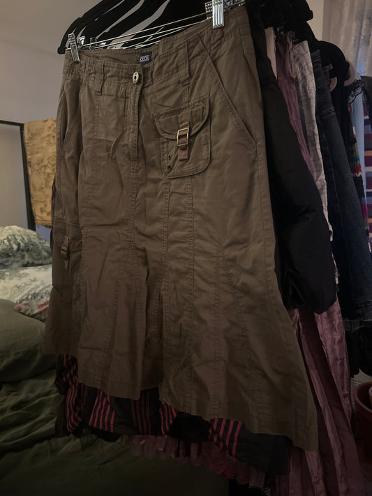 Cecil army green skirt
