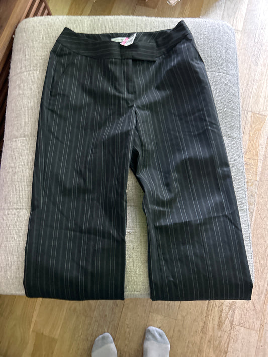 Black pinstripe pants