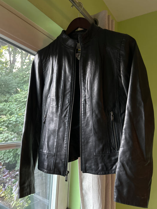 People studio leather jacket