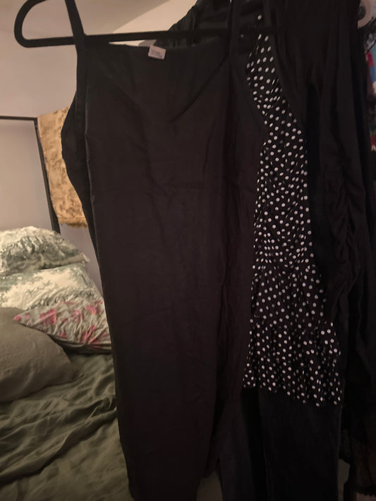 Black linen dress