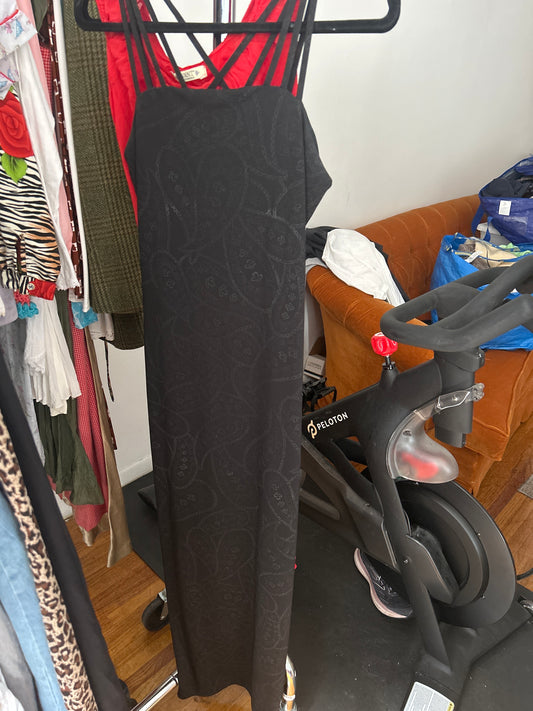 Yessica black dress paisley print 01508M