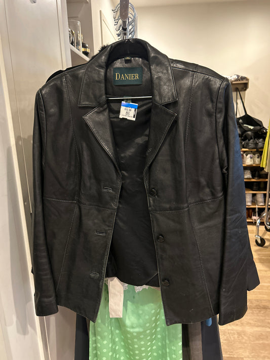 Black leather jacket