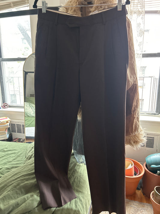 Ungaro pleated brown trousers