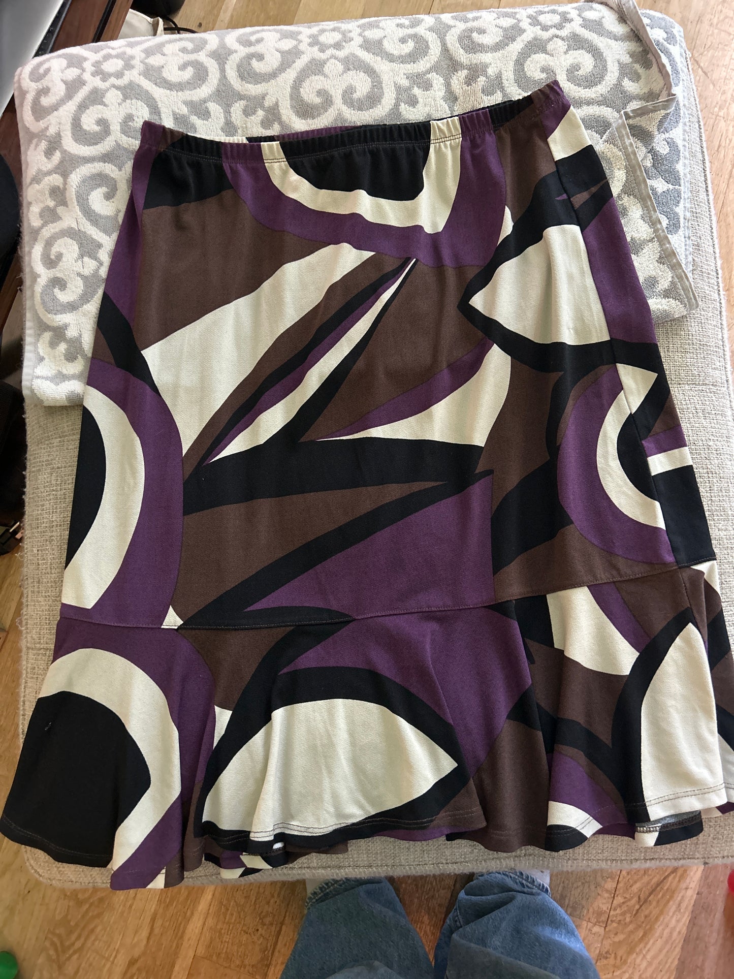 Purple and brown skirt
