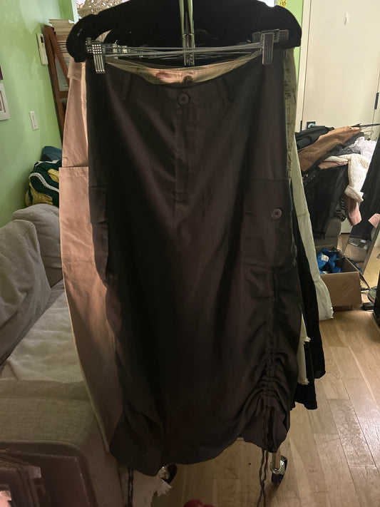 Full length cargo skirt