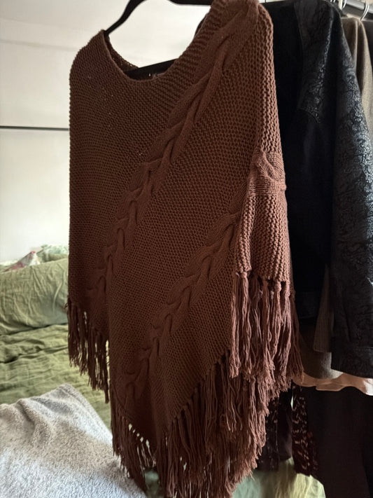 INC brown poncho