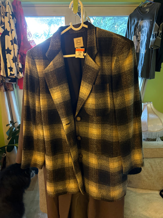 Bass plaid blazer jacket