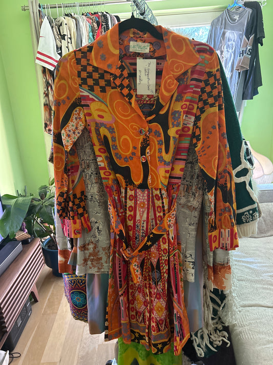 McMullen orange print dress
