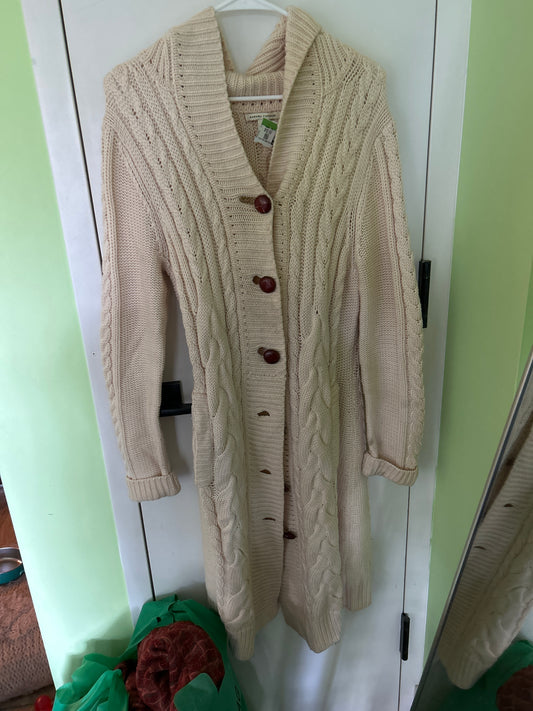Knit full length cardigan