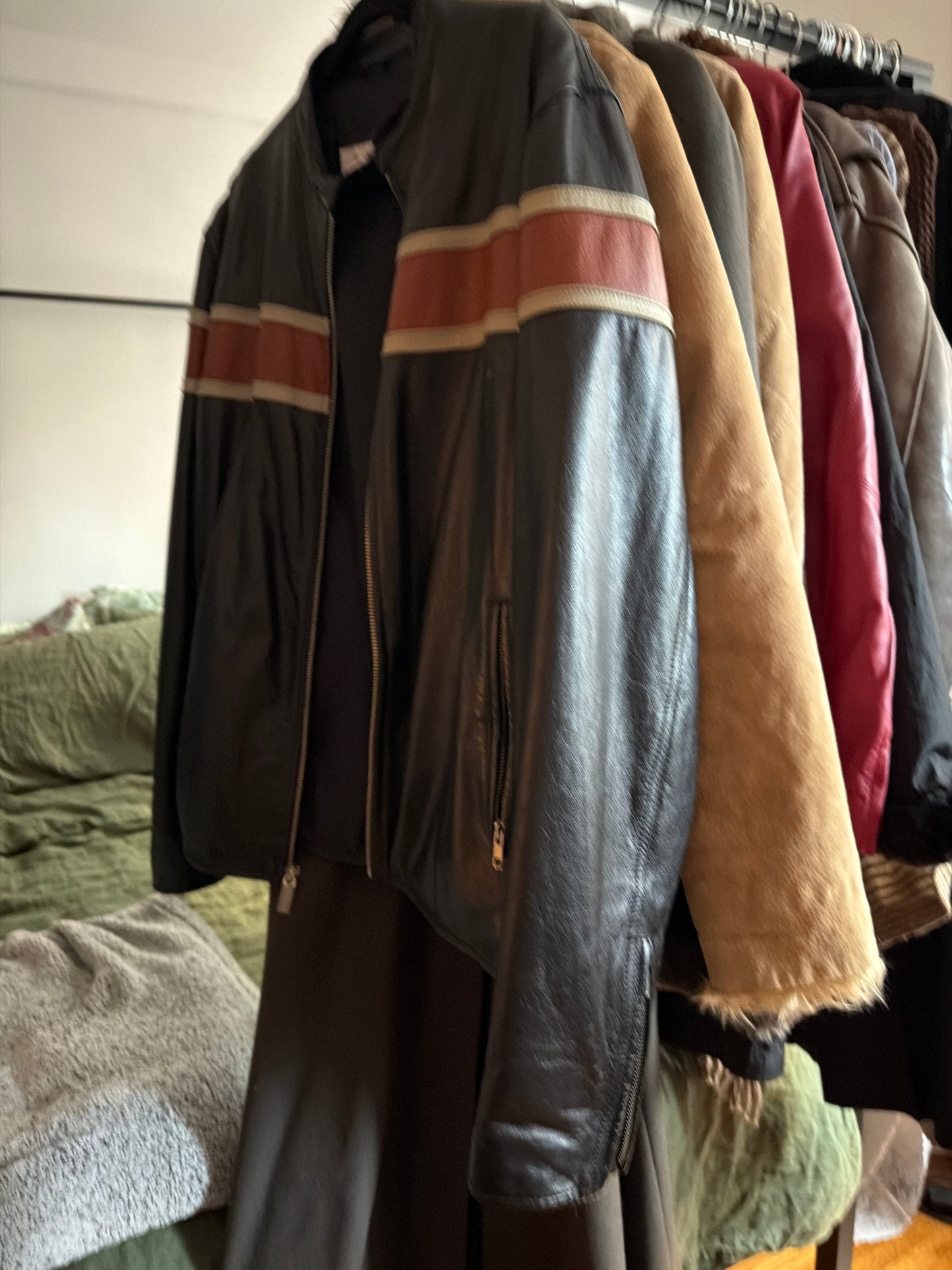 Wilson's leather black striped jacket