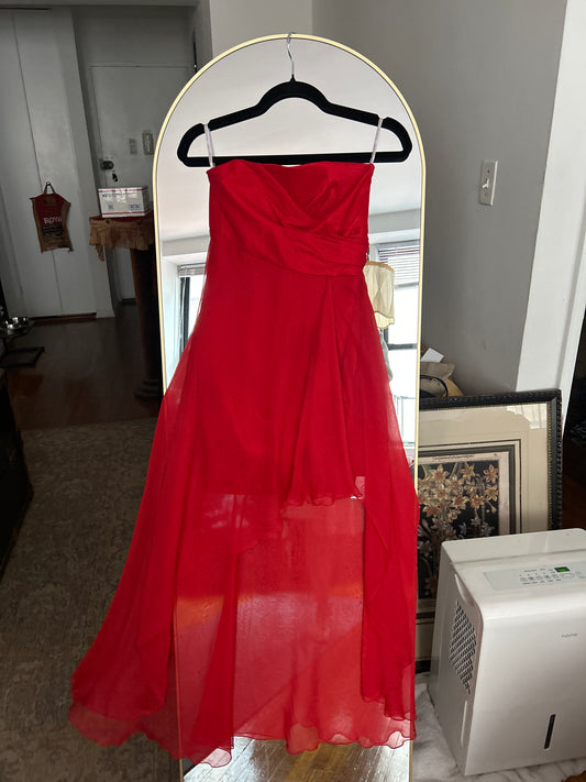 Jessica McClintock red evening dress 01508E