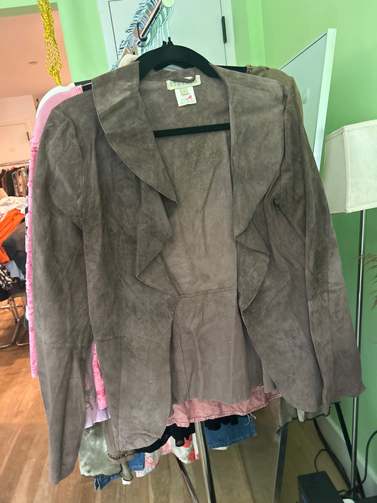 Suede cardigan
