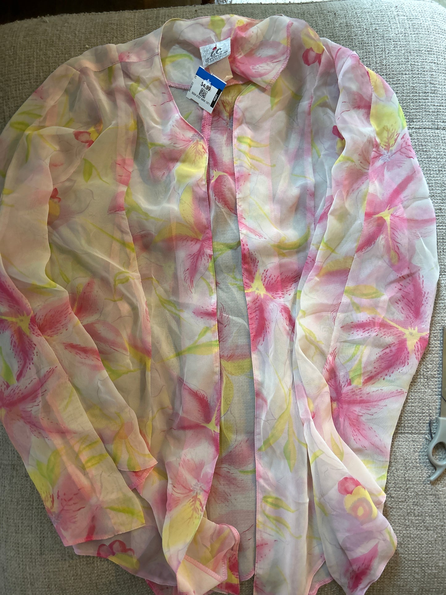 Sheer floral cover up