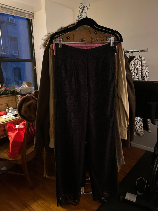JM black lace pants 204