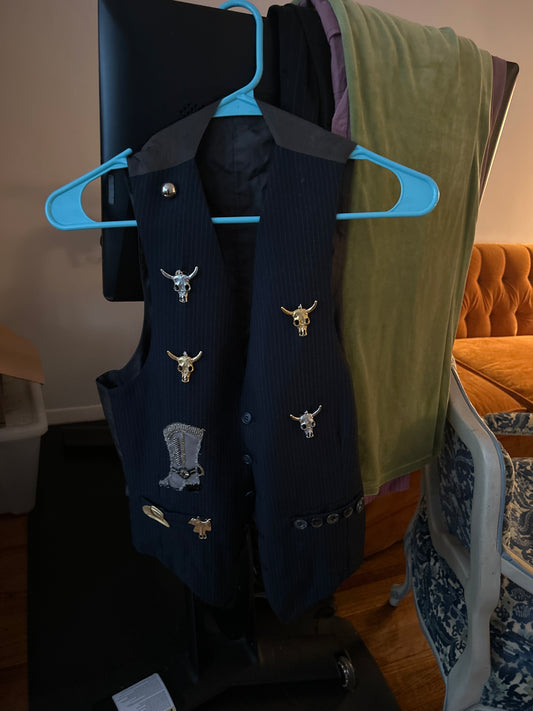 Western pinstripe vest