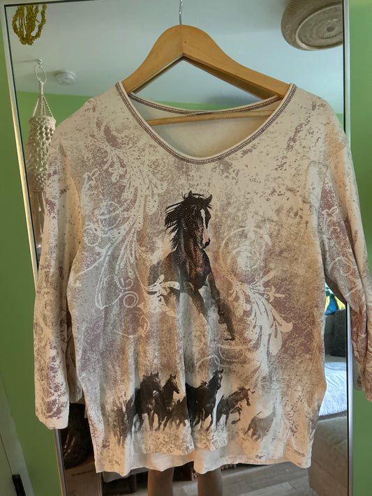 Bedazzled horse top