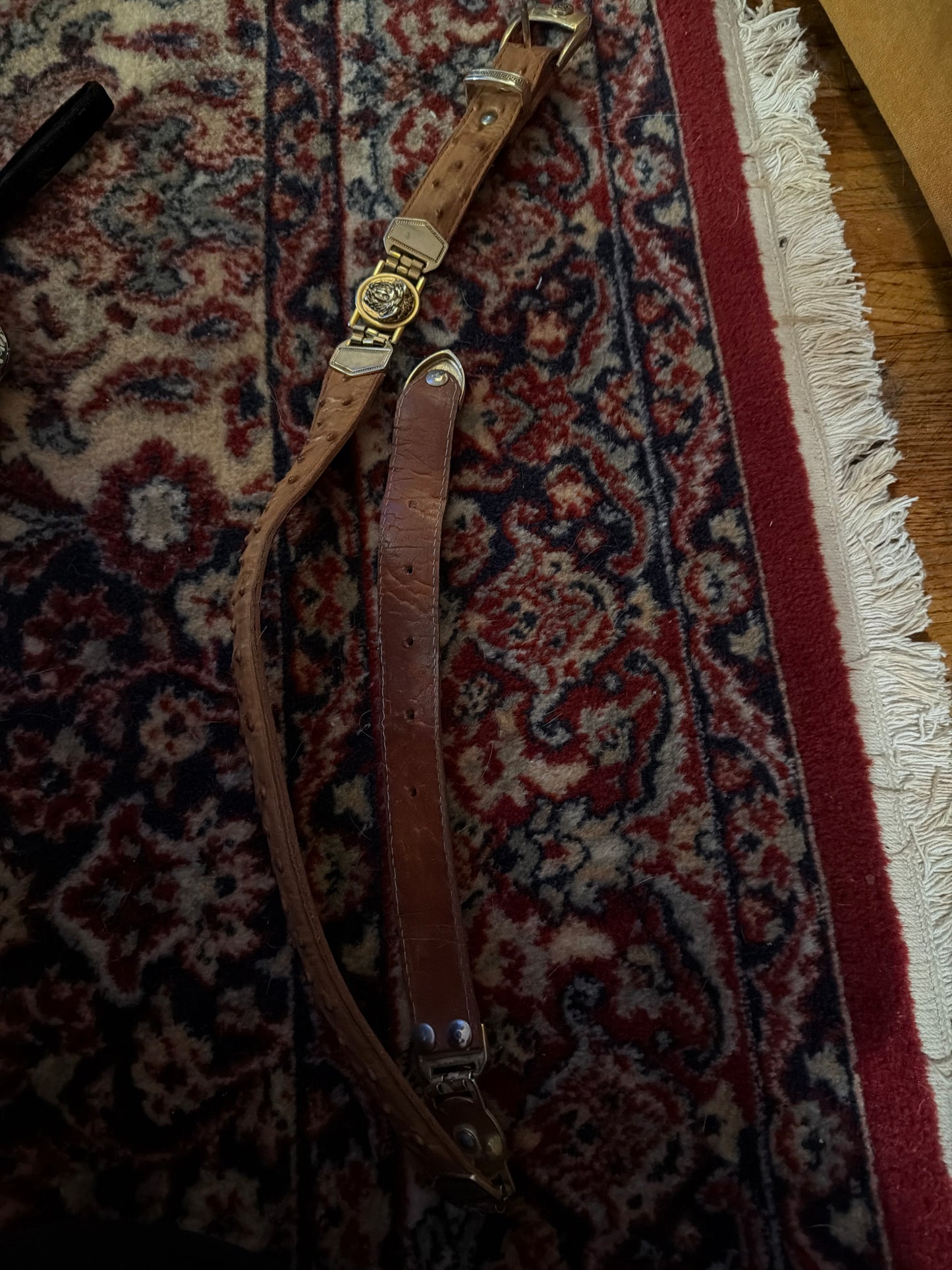 Versace ostrich belt JM 75
