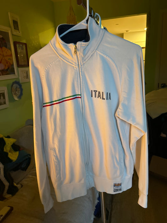 White Italia zip up