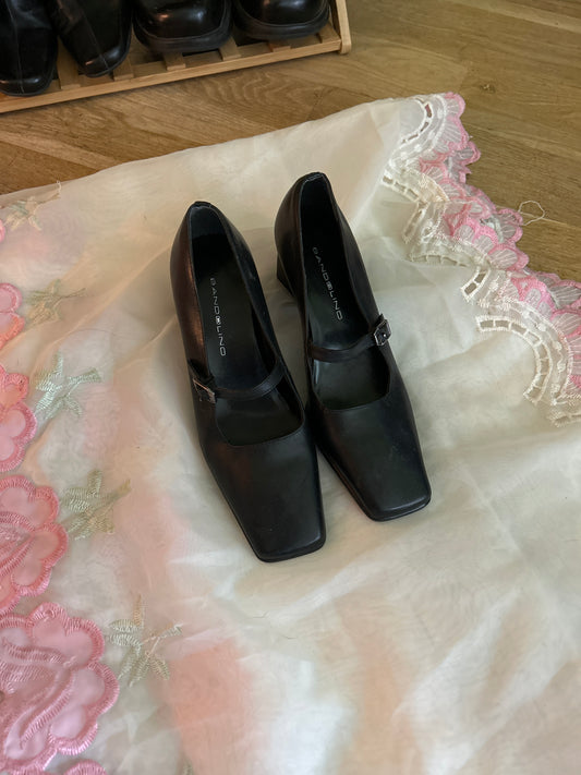 black Mary Jane's shoes