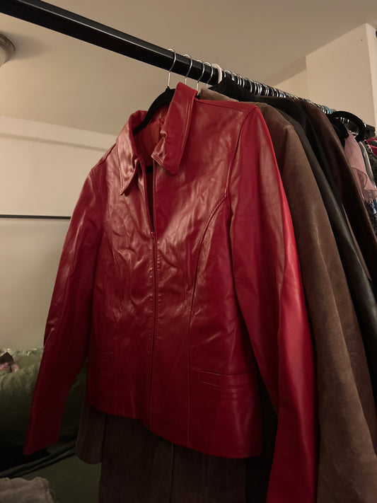 A&L red leather jacket