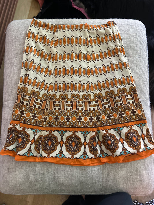 Orange and brown skirt