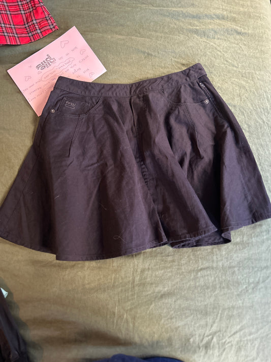 G Star Raw black mini skirt