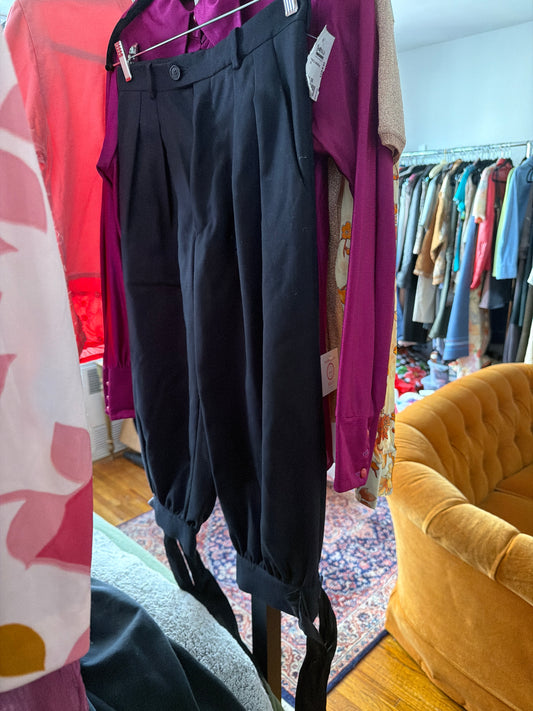 Margiela black shorts w ties