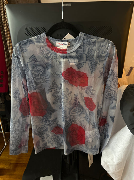 Comme des garcons sheer Rose top