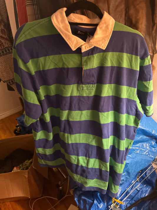 Bass short sleeve striped polo