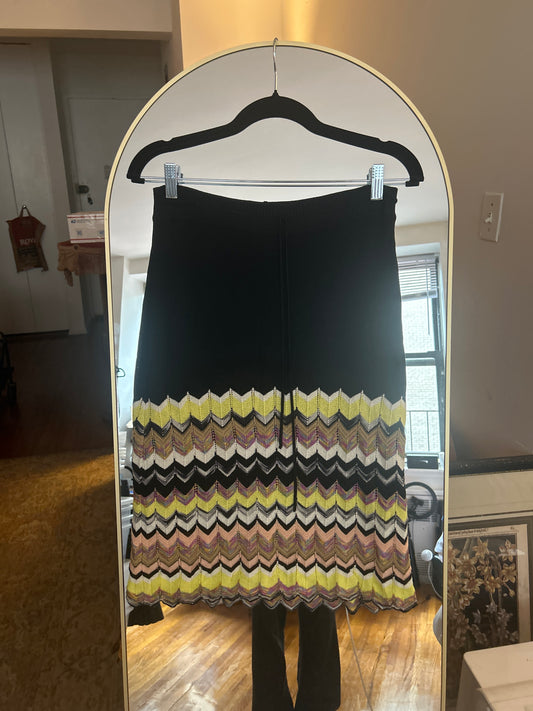 Missoni black and yellow striped skirt