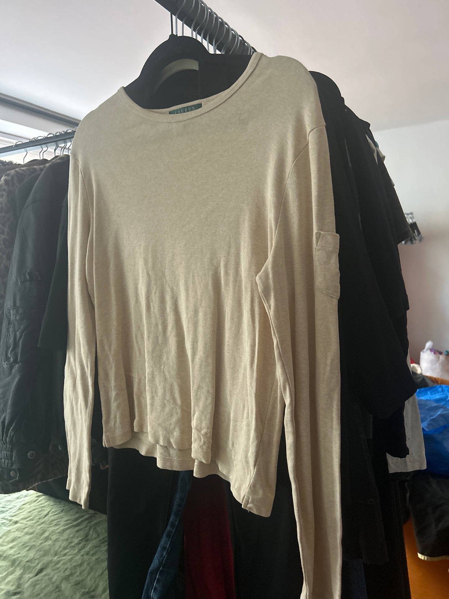 Ralph Lauren tan long sleeve