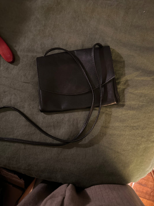 Black leather purse