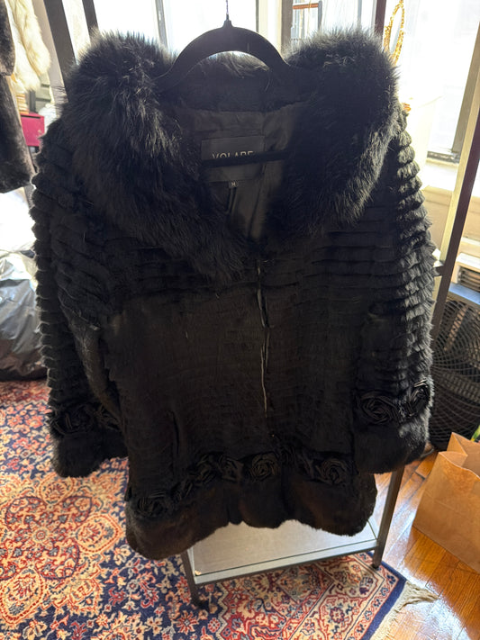 Volare black fur coat JM 1B