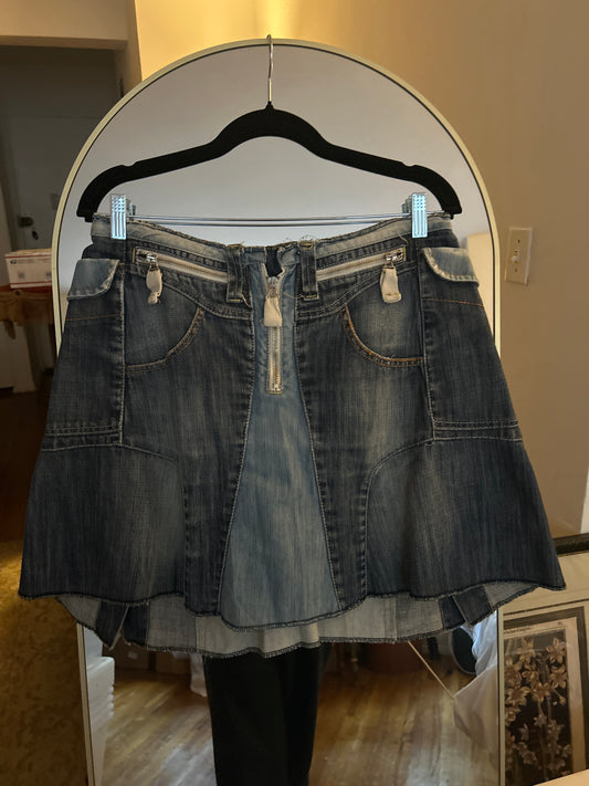 PLS denim cargo skirt 01508K
