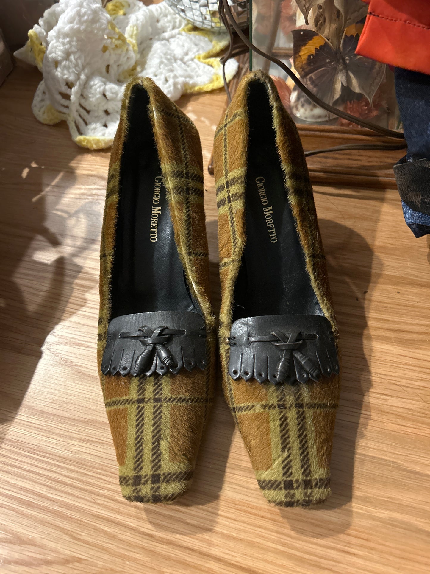 STREET RAT plaid heels sz 7.5