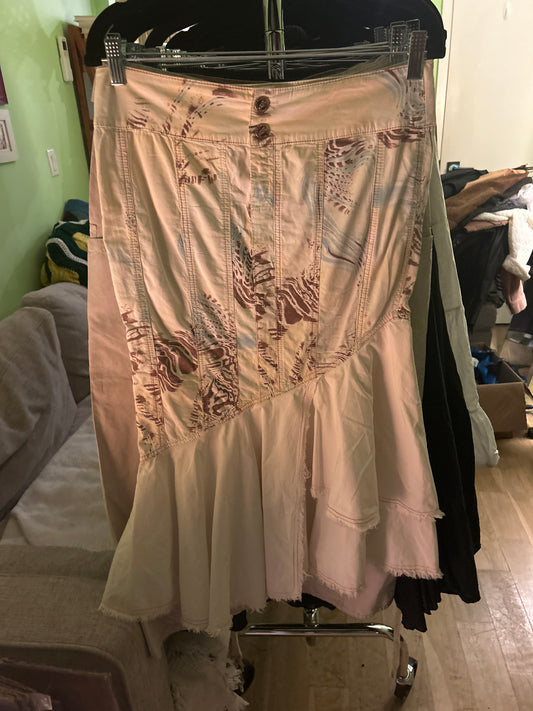 Y2K watercolor layered skirt 01502H
