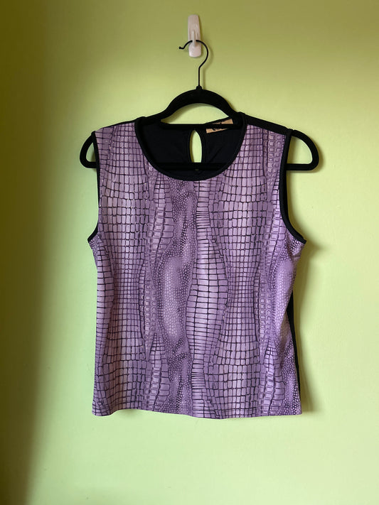 purple crocodile sleeveless top