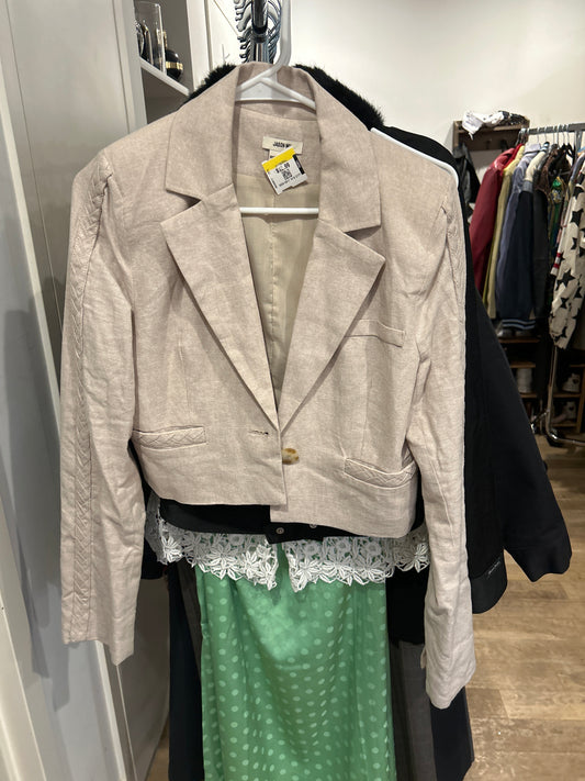 Jason wu cropped linen blazer
