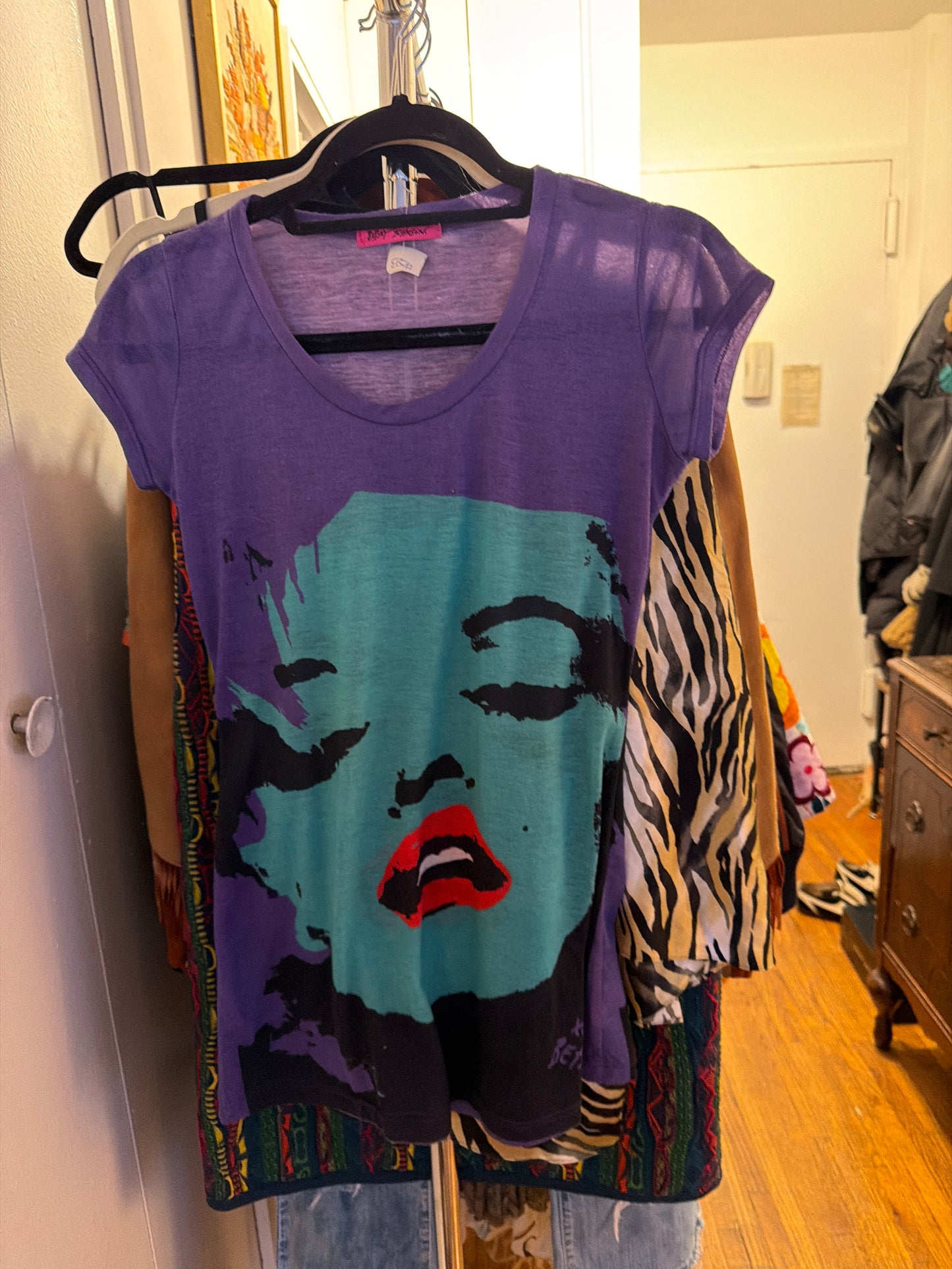 Betsey Johnson purple top JM 3B