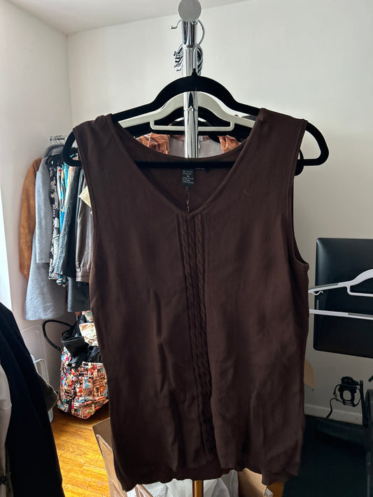 Scott Taylor Brown V-neck tank top