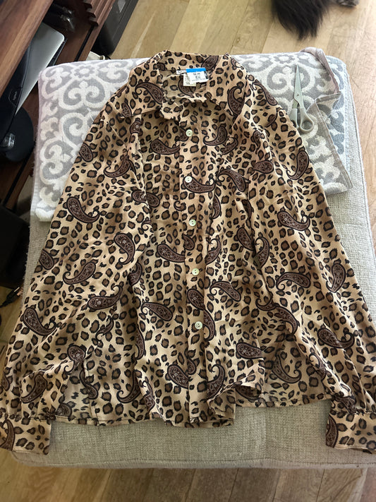 Paisley Leppard button up