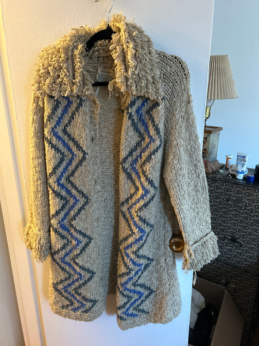 Neiman Marcus shaggy long cardigan