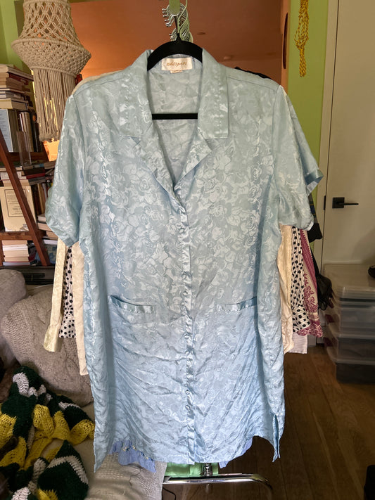 Whispers rose satin nightgown