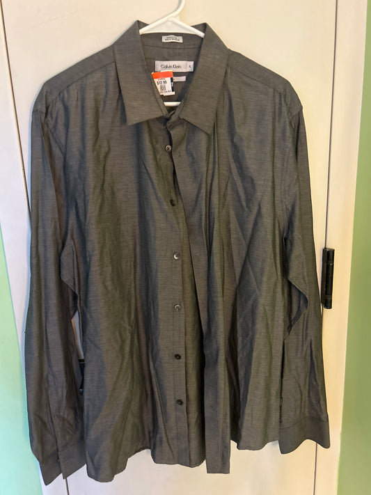 Calvin Klein grey button up