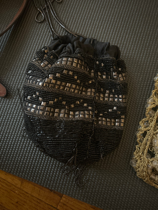 Black beaded bag JM 335