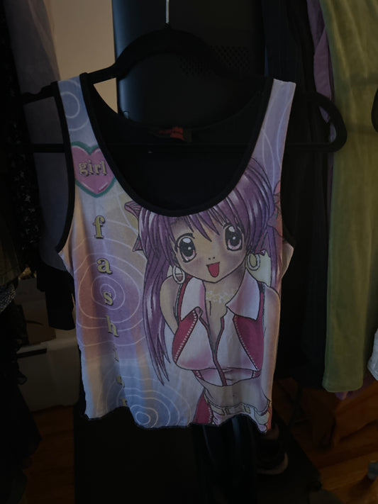 fashion girl graphic tank top 01503Z