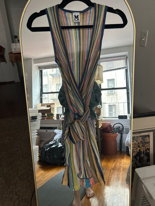 Missoni striped colorful dress with belt