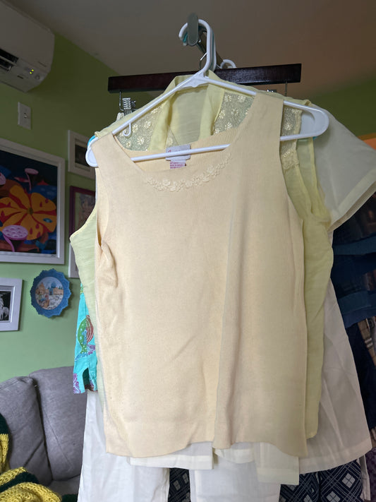 Yellow sweater tank