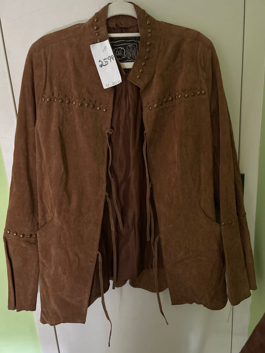 Chi brown side western jacket