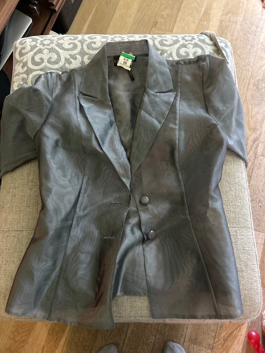 Grey organza blazer